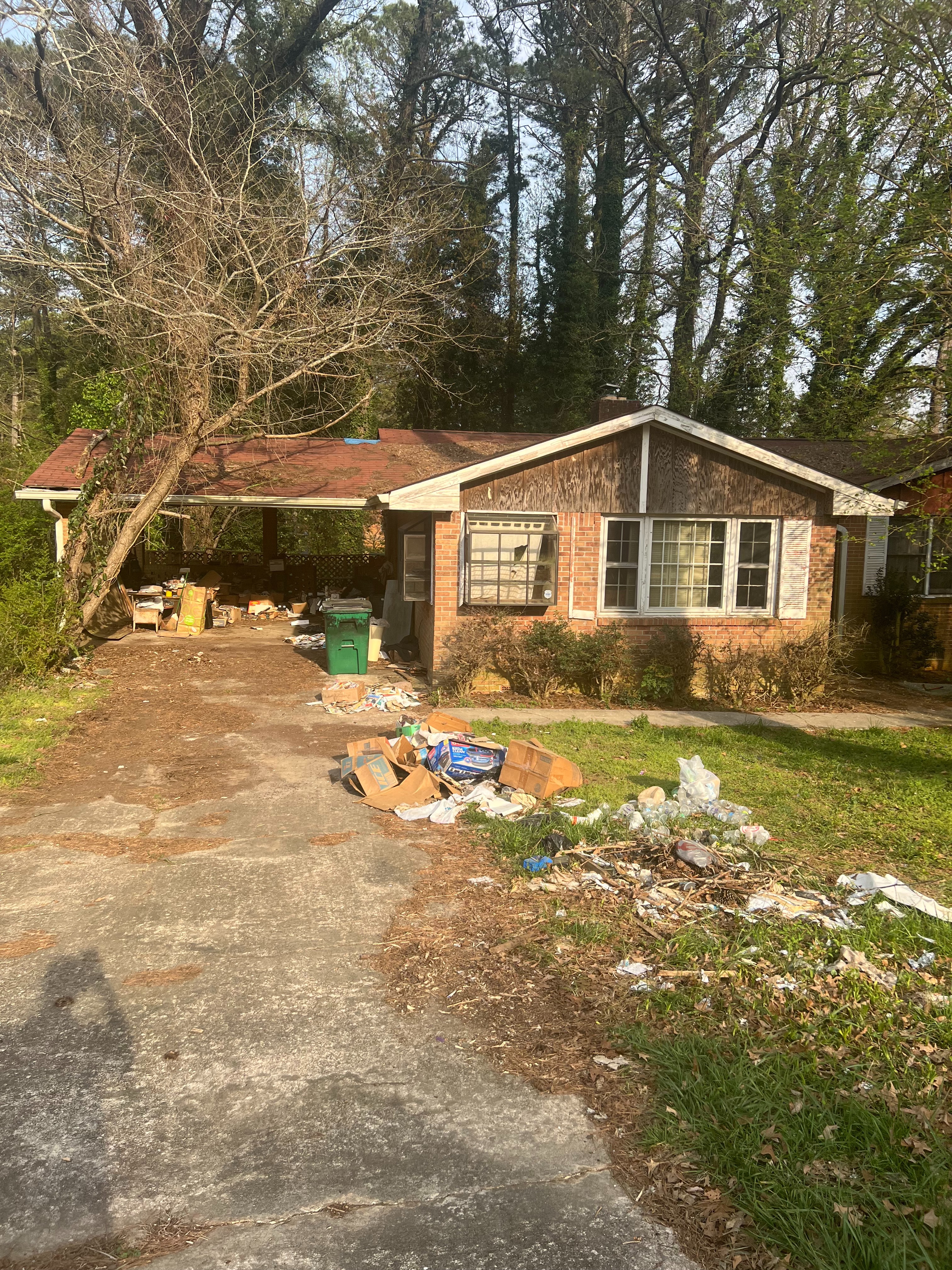 A neglected, distressed property in need of repair